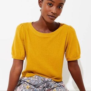 Loft Textured Puff Sleeve Tee